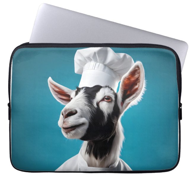 Housse Pour Ordinateur Portable Chef Goat (Devant)