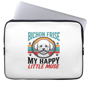 Housse Pour Ordinateur Portable Chemise Bichon Frise Esprit Vintage Chien Art_1