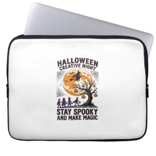 Housse Pour Ordinateur Portable Chemise créative Halloween Art de Lune Effrayant V