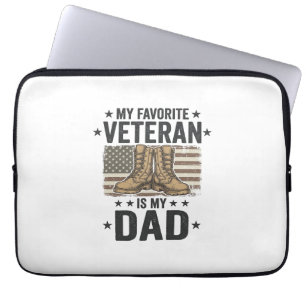 Housse Pour Ordinateur Portable Chemise de bottes de combat patriotiques pour papa