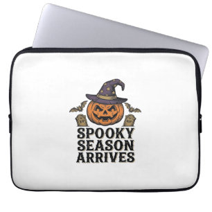 Housse Pour Ordinateur Portable Chemise de gravure vintage Halloween Citrouille So