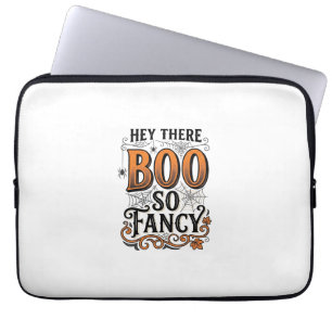 Housse Pour Ordinateur Portable Chemise de Halloween Boo Gravure Vintage Mignonne