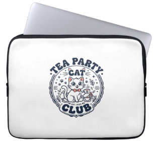 Housse Pour Ordinateur Portable Chemise de l'amant de chat de thé Party Art - Chat