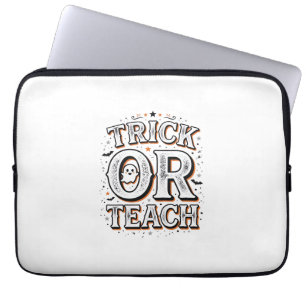 Housse Pour Ordinateur Portable Chemise de professeur Halloween Trick Or Teach vin