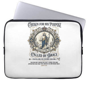 Housse Pour Ordinateur Portable Chemise Électricien Jésus Conception à base de foi