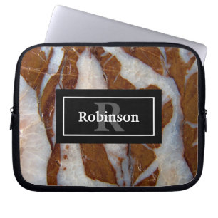 Housse Pour Ordinateur Portable Chert avec quartz Veines Rock Texture