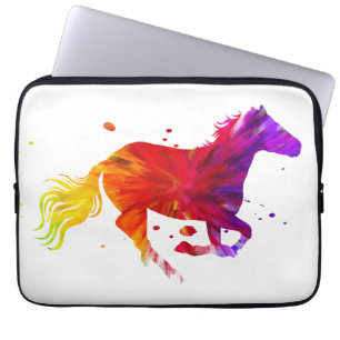 Housse Pour Ordinateur Portable Cheval coloré