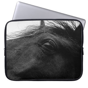 HOUSSE POUR ORDINATEUR PORTABLE CHEVAL NOIR