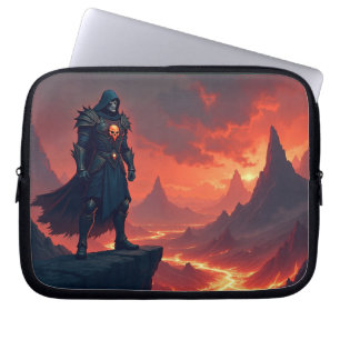 Housse Pour Ordinateur Portable Chevalier noir de la flamme