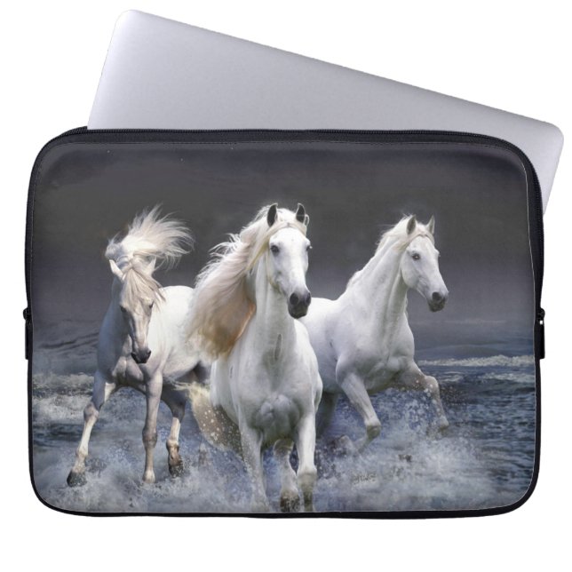 Housse Pour Ordinateur Portable Chevaux à lancer l'oreiller (Devant)