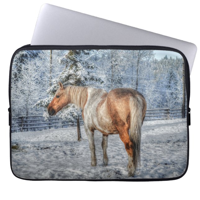 Housse Pour Ordinateur Portable Chevaux - American Western Theme (Devant)