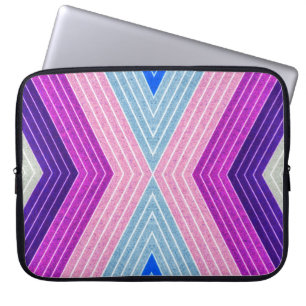 Housse Pour Ordinateur Portable Chevron de fibre colorée moderne