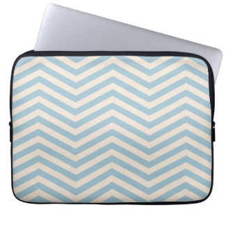 Housse Pour Ordinateur Portable Chevron élégant s'est fané douille bleue