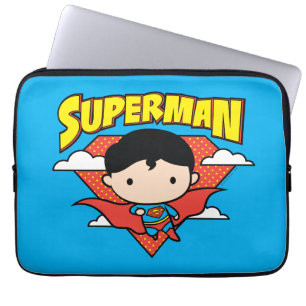 Housse Pour Ordinateur Portable Chibi Superman Polka Dot Shield et nom