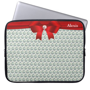 Housse Pour Ordinateur Portable Chic moderne et diamants scintillants sur ordinate