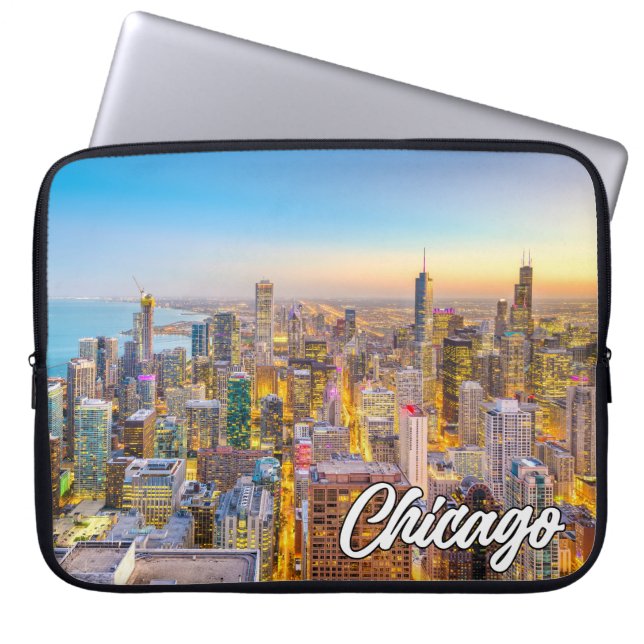 Housse Pour Ordinateur Portable Chicago, Illinois, États-Unis (Devant)