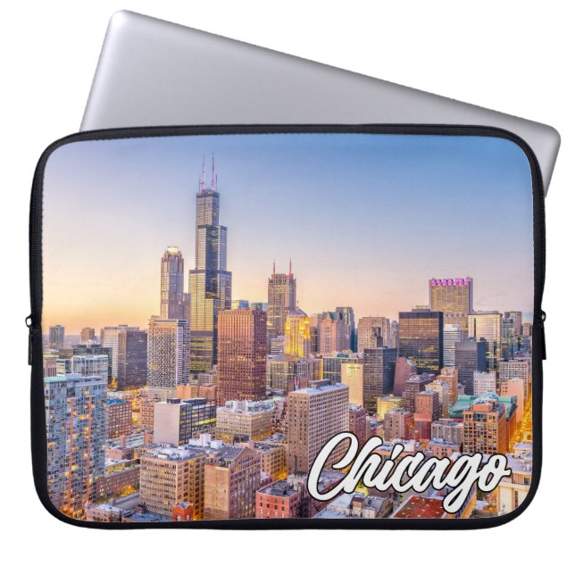 Housse Pour Ordinateur Portable Chicago, Illinois, États-Unis (Devant)