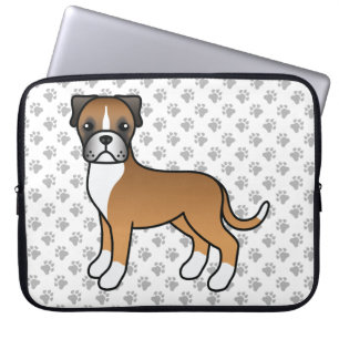 Housse Pour Ordinateur Portable Chien caricaturé mignon à la boîte