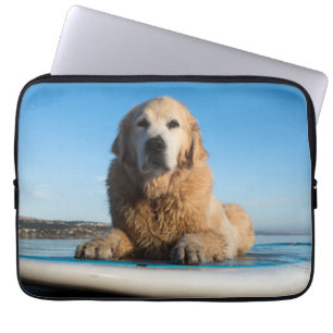 Housse Pour Ordinateur Portable Chien de golden retriever s'étendant sur un