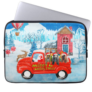 Housse Pour Ordinateur Portable Chien de Hounds afghan dans la livraison de Noël C