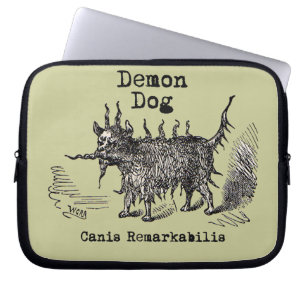 Housse Pour Ordinateur Portable Chien Demon Vintage Funny migre