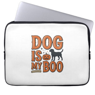 Housse Pour Ordinateur Portable Chien Vintage Est Mon Boo Halloween Conception De 