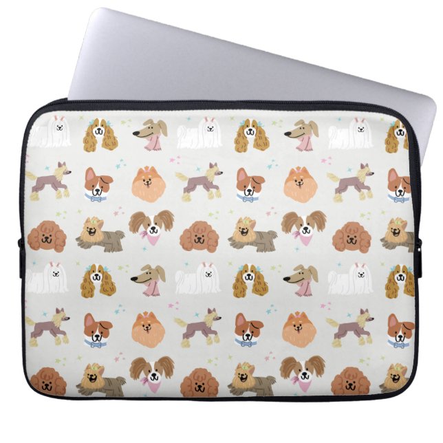Housse Pour Ordinateur Portable Chiens Animaux (Devant)
