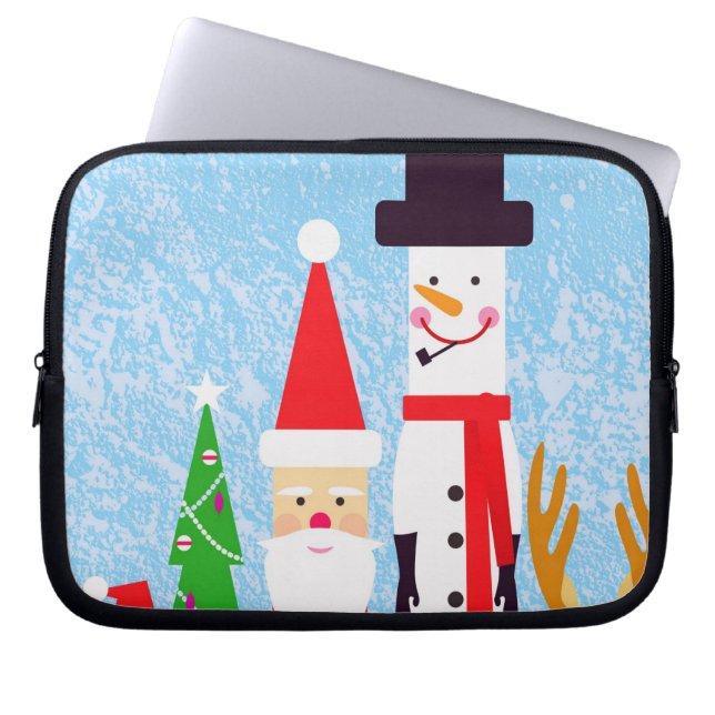 Housse Pour Ordinateur Portable Chiffres de Noël (Devant)