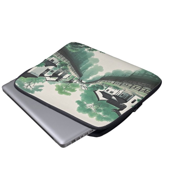 Housse Pour Ordinateur Portable Chine tradition chinoise Paysage chinois peinture  (Devant bas)