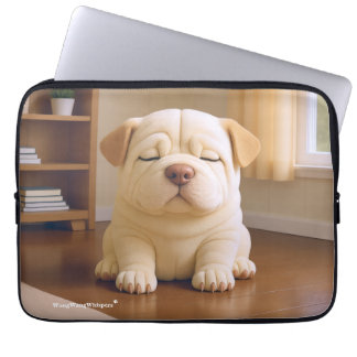 Housse Pour Ordinateur Portable Chiots Shar Pei - Douce Sérénité par WangWang