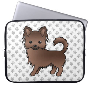 Housse Pour Ordinateur Portable Chocolat long Chocolat Chihuahua Cartoon Chig & Pa