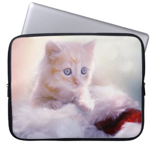 Housse Pour Ordinateur Portable Christmas Kitten