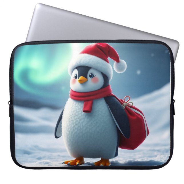Housse Pour Ordinateur Portable Christmas penguin (Devant)