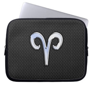 Housse Pour Ordinateur Portable Chrome Comme Aries Symbole Zodiac Style de peau se