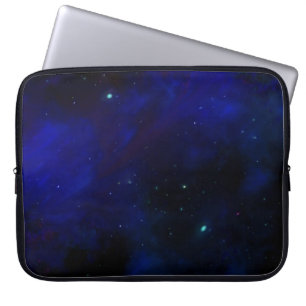 Housse Pour Ordinateur Portable Ciel bleu minuit avec étoiles