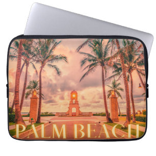 Housse Pour Ordinateur Portable Ciel rose de Palm Beach pittoresque