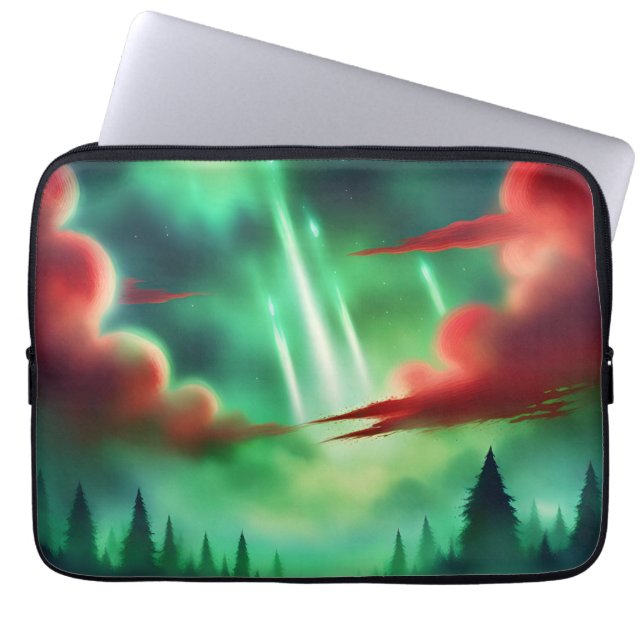 Housse Pour Ordinateur Portable ciel vert (Devant)