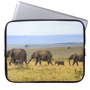 HOUSSE POUR ORDINATEUR PORTABLE CINQ ÉLÉPHANTS EN GRAS BROWN