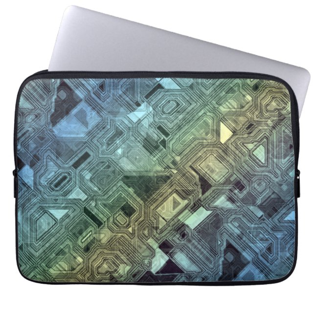 Housse Pour Ordinateur Portable circuits de bonbons - citron vert : (Devant)