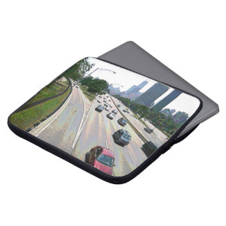 Housse Pour Ordinateur Portable Circulation à Chicago dans Sandstone
