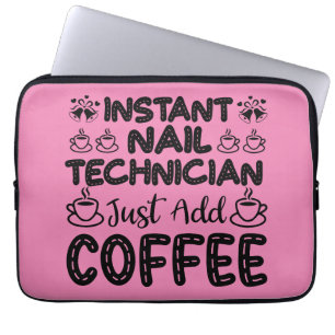 Housse Pour Ordinateur Portable Citation de café de technicien de clou amusant