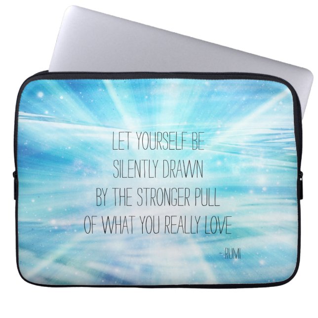 Housse Pour Ordinateur Portable Citation Inspiration Blue Light Universe (Devant)