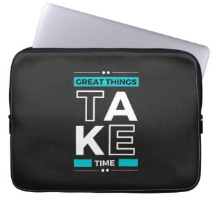 Housse Pour Ordinateur Portable Citation Motivationnel Texte Moderne et Positif