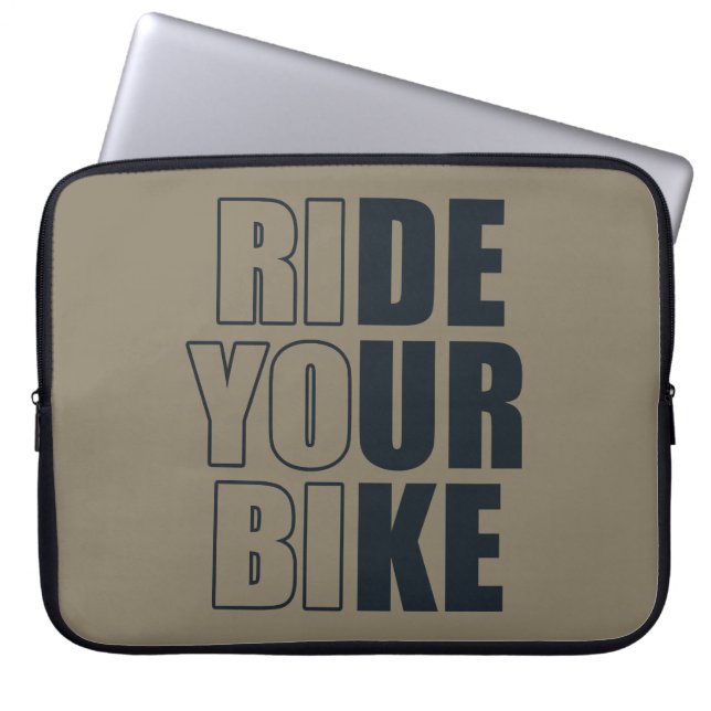 Housse Pour Ordinateur Portable citation motivative VTT (Devant)