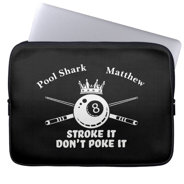 Housse Pour Ordinateur Portable Citations de billard pour les fans et les joueurs (Devant)