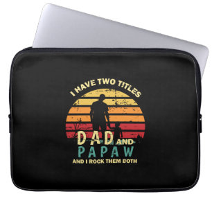 Housse Pour Ordinateur Portable Citations grand-père   Papa Et Papa Je Les Roche