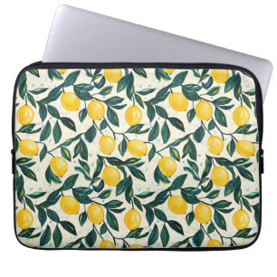 Housse Pour Ordinateur Portable Citron jaune vif à motif