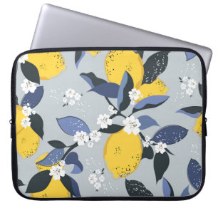 Housse Pour Ordinateur Portable Citrons colorés : Motif Floral Citrus
