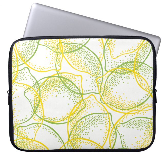 Housse Pour Ordinateur Portable Citrons et Limes : Motif frais. (Devant)