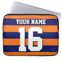 Citrouille Orange Navy Blue Team Jersey Preppy Str